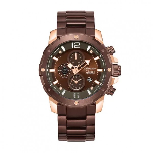 Alexandre Christie AC 6410 Rosegold Brown Steel MCBROBO